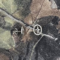 Image 2 of Encircled Oval Star Earrings