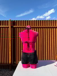 Image 2 of Black Velour Micro Tops