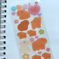Image 2 of Capybara Love Deco Sticker Sheet