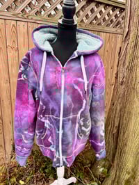 Image 1 of Sherpa Lined Unisex Fit Zip Up Hoodie Size Large