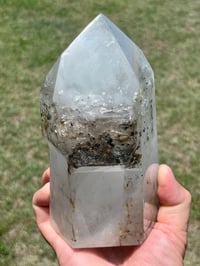 Image 7 of Large Included Quartz Point With Golden Rutile | Madagascar #2700 