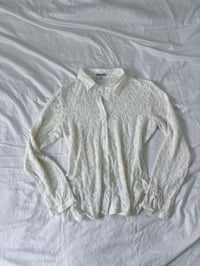 Image 1 of 00s Lace white shirt // L