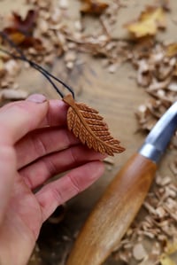 Image 7 of Fern Leaf Pendant Necklace. 