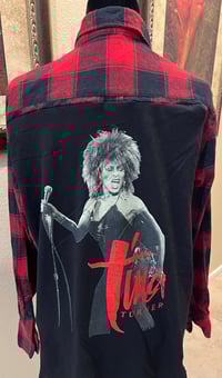 Vintage Red/Black Flannel Shirt Tina Turner