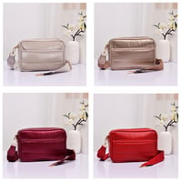 Image 4 of  Solid Rectangle Puffer Crossbody Bag - 3 Colors 