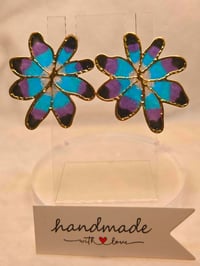 Image 4 of Handcrafted Resin Flower Earrings 