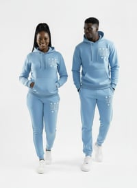 Image 3 of YAC Carolina Blue Mesh Blend Sweatsuit