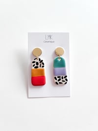Paire de boucles d’oreilles céramique SIMPIA multi C