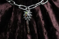 Image 3 of Dead Good spikey pheasant toe tigers eye and peridot necklace