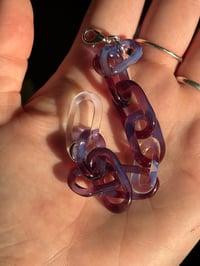 Image 3 of 7.5" Blue Phoenix x Moonstone Chain on Silver Bracelet