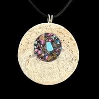 Image 3 of Hawaiian Coral Pendant w/Inlay - 2 options (#24)