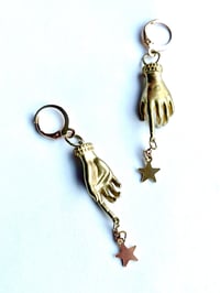 Image 2 of Star Hand Earrings