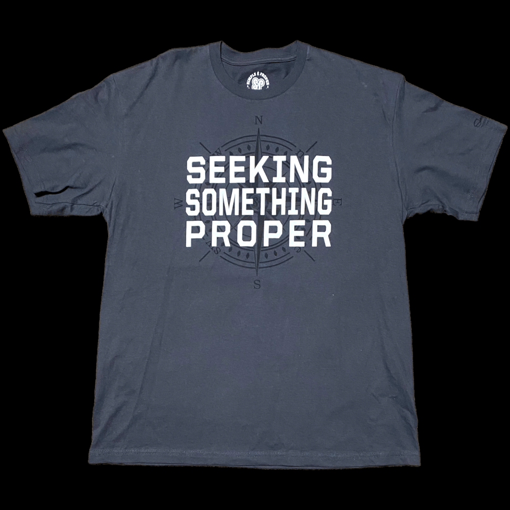 Image of S&P-“Seeking Something” Tee (Graphite Blk./Blk./White)