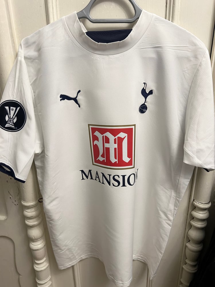 Image of Tottenham Hotspur "DAVIDS 5" 2006/07 Home Shirt + UEFA patch (L)
