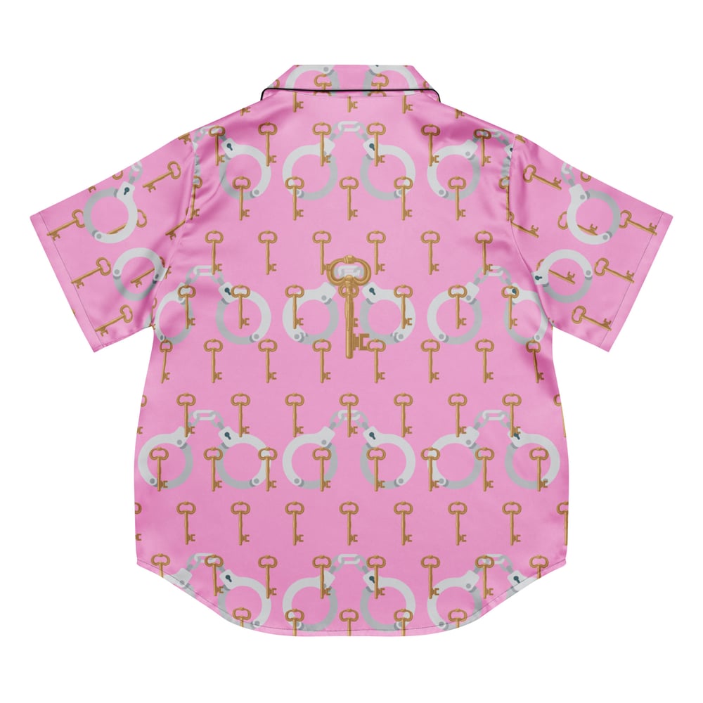Image of All-over print women’s short sleeve Locked In pajama top