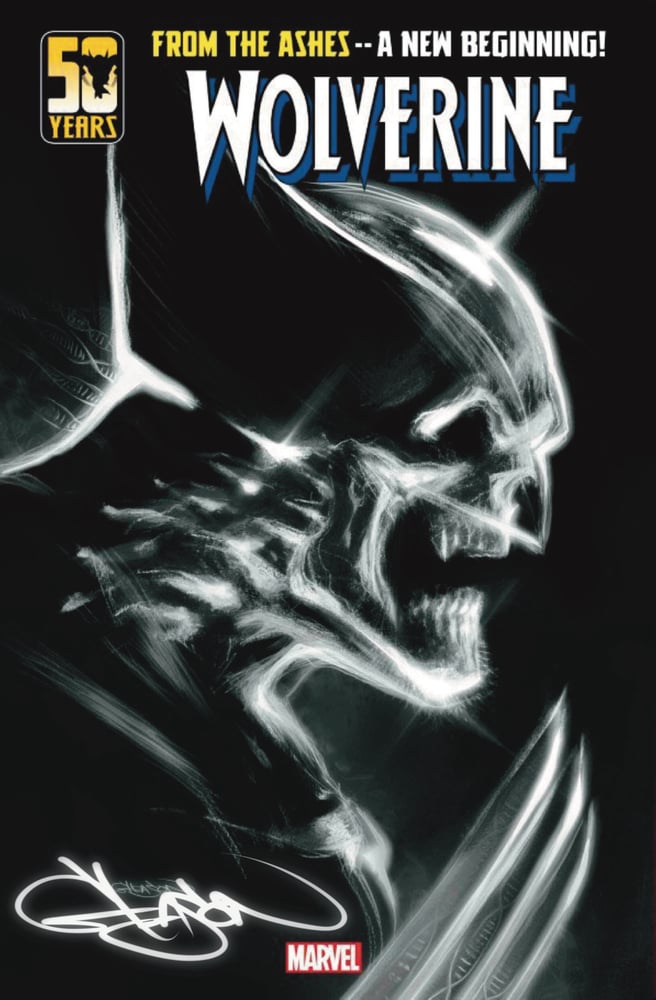 Image of Signed W/COA WOLVERINE #1 FOIL GLEASON ADAMANTIUM-HEAD