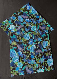 Image 5 of Japanese Blue Floral Pillow Cases (PAIR)