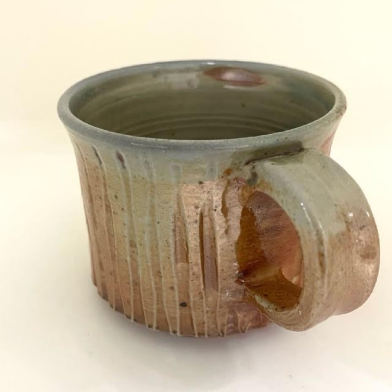 Image of  Wood Fire Mug _Vertical Facets Low 1