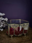 Exceptionnel grand coffre/ reliquaire en verre biseauté, XIXème siècle 