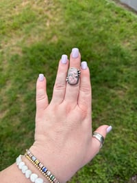 Image 1 of Detailed Rhodochrosite Ring (6.5)