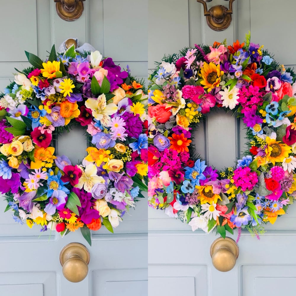 Image of 55cm  and 45cm Double Wired Spring Wreath 