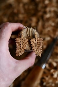 Image 1 of Forest Fern leaf Earrings ~