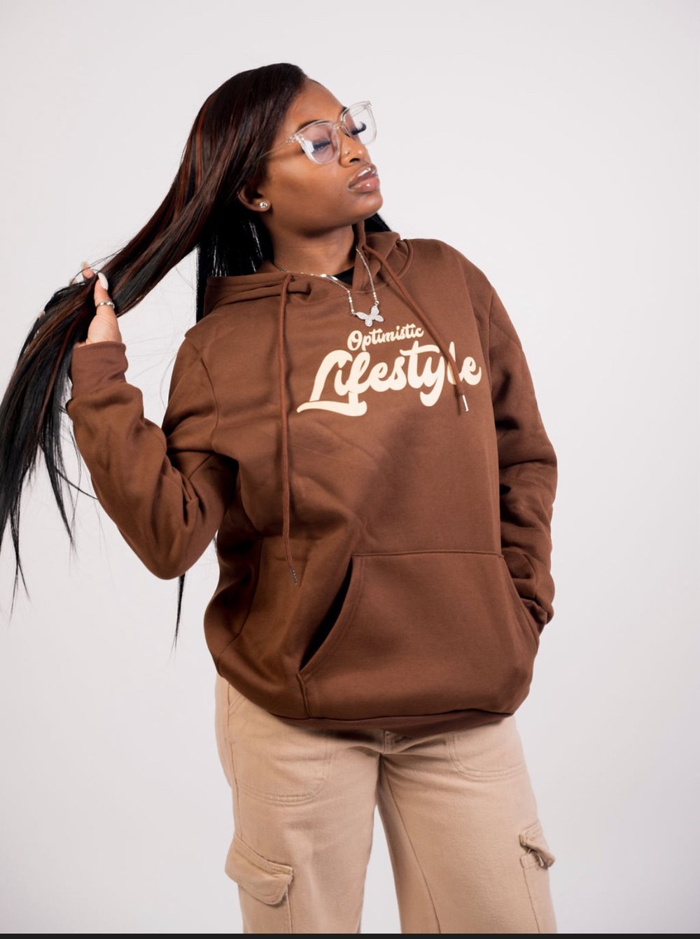 Brown unisex  OL Hoodie 