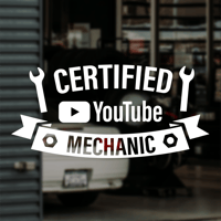Image 1 of 'Certified YouTube Mechanic' Sticker