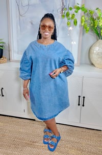 Image 2 of The Cutesy Denim Midi Dress