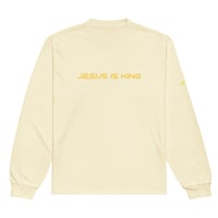 Image 7 of I Can I Am "Jesus Is King" Premium heavyweight long sleeve shirt