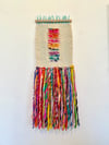 Rainbows and rectangles. Woven wall hanging.