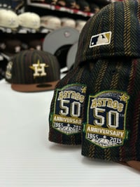 Image 3 of New Era 59Fifty Vintage Brown Herringbone 