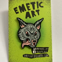 Image 1 of Wolf Head Enamel Pin