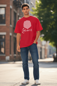 Image 5 of Get Use 2 It Logo T-shirt (Red/White)