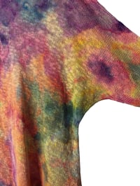Image 6 of ♻️ UPCYCLED XS/S Cotton Blend Spring Sweater in Bright Overdye Ice Dye