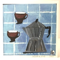 Image 1 of Small square art print -Moka pot 