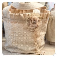 Image 2 of Vintage french Lace Bucket Tote Bag
