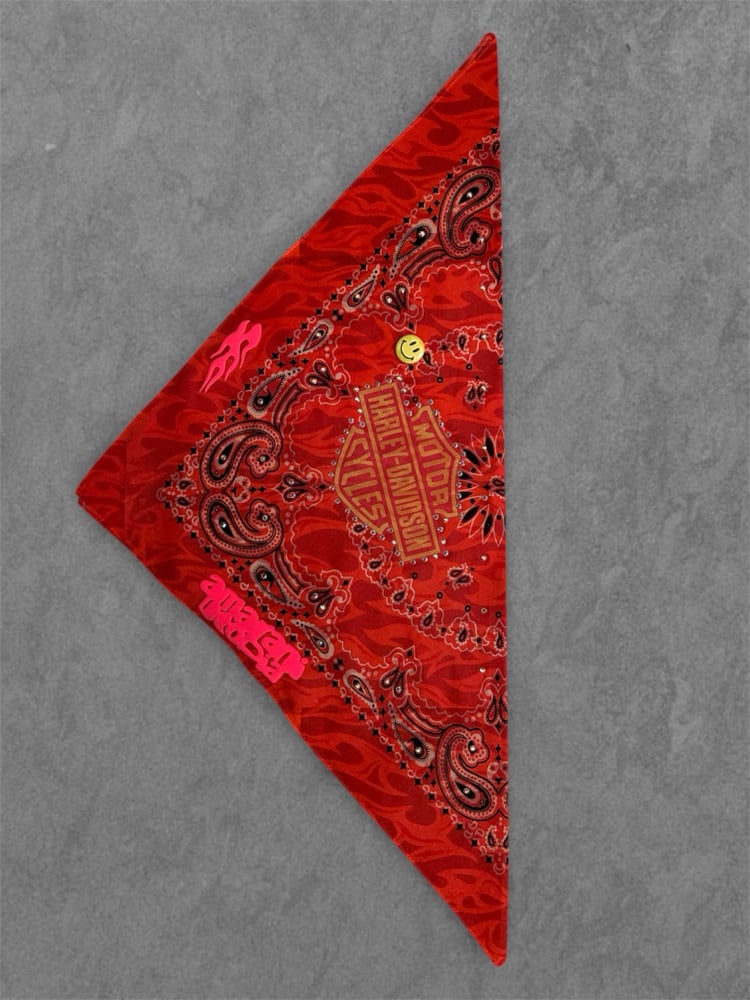 neon flame bandana (Ready To Ship) 