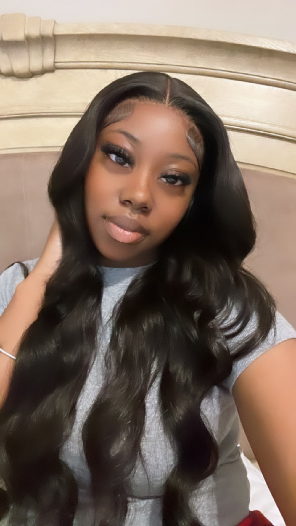 13x4 loose  body wave Transparent lace 28” Wig