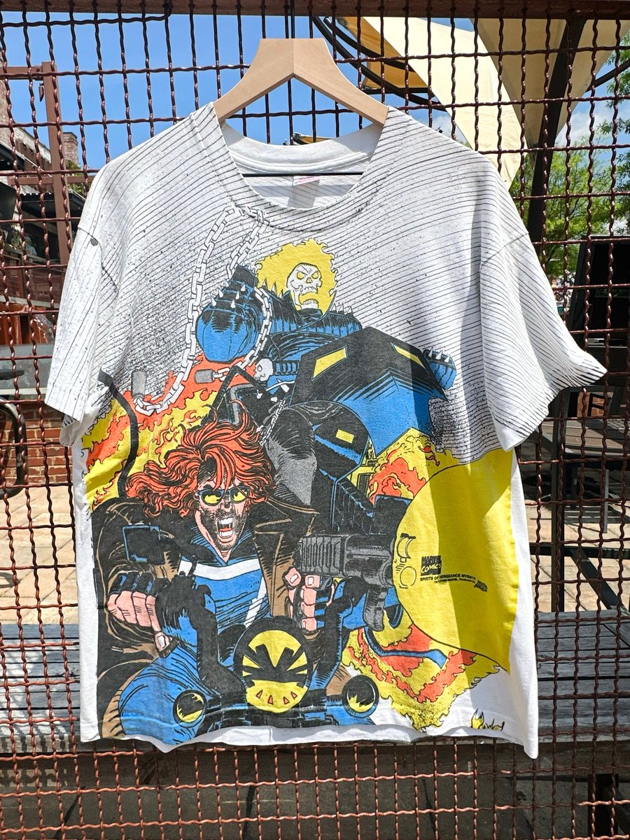 Image of 1990 Vintage MARVEL COMICS MEGA “ GHOST RIDER - SPIRITS OF VENGEANCE” TEE, SIZE: LARGE