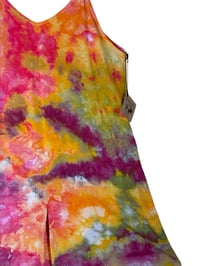 Image 6 of L Woven Wide-Leg Jumpsuit with Pockets in Warm Watercolor Ice Dye