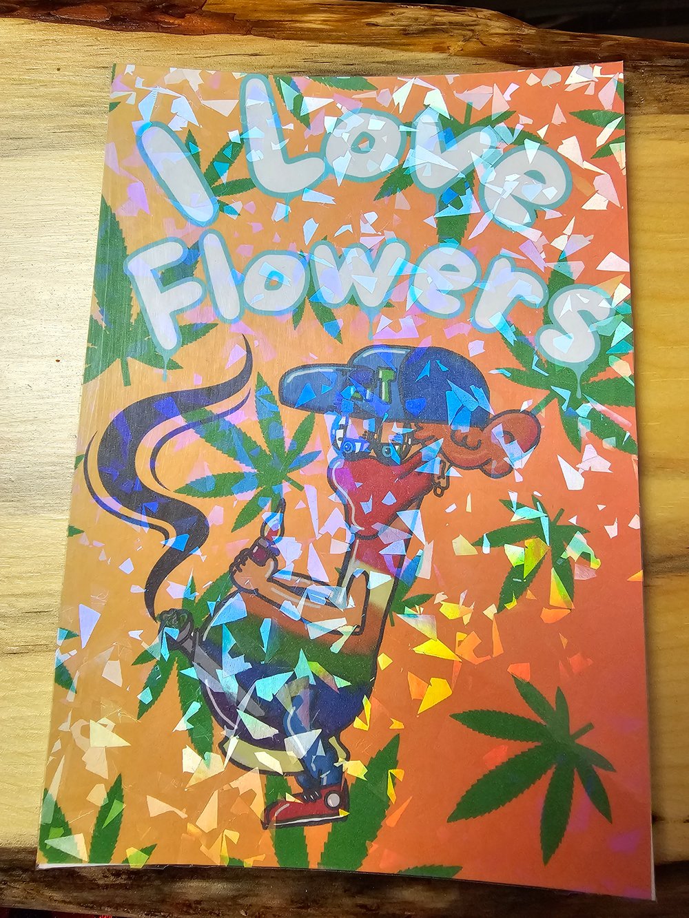 Image of "I Love Flowers" Post Card