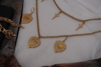 Image 2 of Sacred Heart Necklace (Gold)