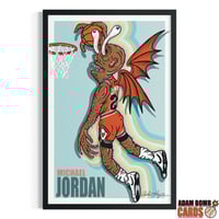 Image 1 of MICHAEL JORDAN Creature Feature 11x17inch Print 