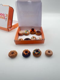 Image 2 of miniature dozen dunkin donuts *halloween edition* 1:12 scale 