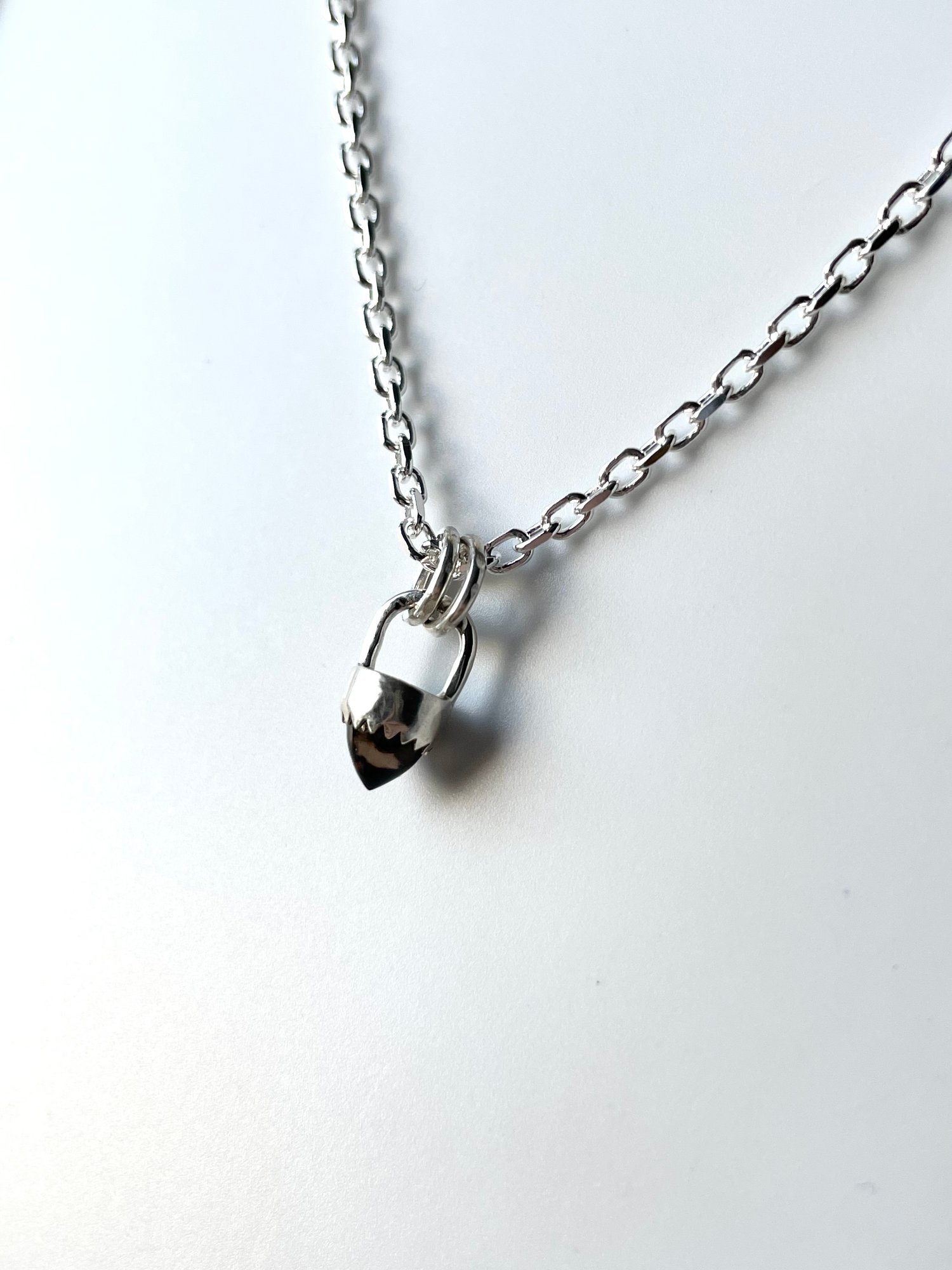 Image of Handmade Sterling Silver Smoky Quartz Bullet Point Pendant 