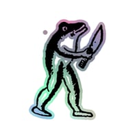 Image 1 of Eugene Teal Holographic stickers