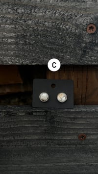 Image 3 of White buffalo post earrings