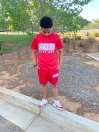 Image 1 of God My Big Homie Embroidered Short Set