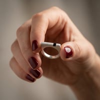 Image 5 of Anillo plata y ébano Feder